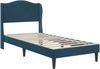 vidaXL Bettrahmen mit Kopfteil Blau 100 x 200 cm Samt 42027904 Bild 3