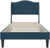 vidaXL Bettrahmen mit Kopfteil Blau 100 x 200 cm Samt 42027904 Bild 4