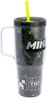 Minecraft Trinkbecher mit Strohhalm und Henkel Doppelwandig 860 ml Bild 3