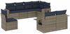 vidaXL 8-teiliges Gartensofa-Set mit Kissen, grau, Polyrattan 3220440 Bild 2