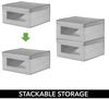 Aufbewahrungsbox stapelbare Stoffbox mDesign Deckel + Sichtfenster 6er Set grau Bild 5