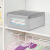 Aufbewahrungsbox stapelbare Stoffbox mDesign Deckel + Sichtfenster 6er Set grau Bild 3