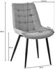 HOMAVO 4er Set 'YZ2' Esszimmerstuhl mit geradlinige Karosteppung, Stoff braun, 53 x 62,5 x 88 cm Bild 5