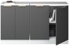 Küchenschrank für Dachschrägen R-Line Anthrazit-Gold 140 cm 2er Set Schrankkorpuss 60 cm Tiefe Vicco Bild 5