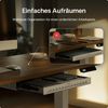 Schubladen-Organizer unter dem Schreibtisch, 41 x 27 x 5 cm, Hochwertiger Stahl, Ausziehbarer Platzsparer Grau Bild 3