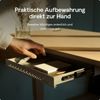 Schubladen-Organizer unter dem Schreibtisch, 41 x 27 x 5 cm, Hochwertiger Stahl, Ausziehbarer Platzsparer Grau Bild 2