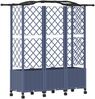 vidaXL Hochbeet mit Rankgitter und Dach Grau 163 x 40 x 144 cm PP 3423110 Bild 5