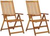 vidaXL Garten-Liegestühle 2 Stk. mit Kissen Akazie Massivholz 3064063 Bild 2