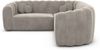 Samtstoff Ecksofa Almeria L Form - Samtstoff - sand Bild 3