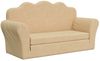 vidaXL Kinder-Schlafsofa 2-Sitzer Creme Weicher Plüsch 357061 Bild 2