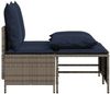 vidaXL 4-teiliges Gartensofa-Set mit Kissen, grau, Polyrattan 368387 Bild 4