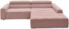KAWOLA Sofa RENO Ecksofa Feincord rosa Longchair rechts 68 x 217 x 258 cm Bild 5