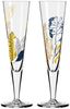 Ritzenhoff Sektglas GOLDNACHT, Glas, Höhe: 24cm, Farbe: Mehrfarbig, Motiv: Gepard & Blätter Bild 2