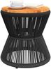 vidaXL Couchtisch mit Drahtgestell Schwarz Ø 45x44 cm Akazienholz 365637 Bild 4
