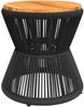 vidaXL Couchtisch mit Drahtgestell Schwarz Ø 45x44 cm Akazienholz 365637 Bild 5
