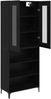 vidaXL Highboard Schwarz Eichen-Optik 69,5 x 34 x 180 cm Holzwerkstoff 3416218 Bild 5