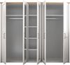 Kleiderschrank LIV'IN Asmara, Holzwerkstoff, Weiß, 261 x 225 x 59 cm Bild 4