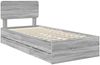 vidaXL Bettrahmen mit Kopfteil Graues Sonoma 75 x 190 cm Holzwerkstoff 3412239 Bild 4