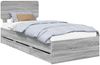 vidaXL Bettrahmen mit Kopfteil Graues Sonoma 75 x 190 cm Holzwerkstoff 3412239 Bild 2