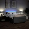 vidaXL Boxspringbett mit Matratze Hellgrau 160x200 cm Stoff 3289800 Bild 5