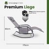 Albatros Premium Gartenliege C-FORM | Schwungliege Relaxliege Gartenstuhl| mit Kopfkissen | wetterfest ergonomisch Relaxsessel | belastbar bis 160Kg Bild 3