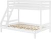 Doppel-Etagenbett 140x200 und 90x200 Erwachsenen-Stockbett Kiefer Massivholz weiß V-60.18W-09-14Rollrost und Matratze inkl. Bild 4