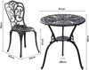 Bistro-Set Lupsam 3-tlg. Aluminiumguss Weiß [casa. pro] Bild 3