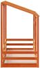 vidaXL Kinderbett mit Dach Wachsbraun 75x190 cm Massivholz Kiefer 847011 Bild 5
