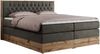 Boxspringbett AMORE KING, Doppelbett mit Multipocket-Matratze, Polsterbett mit Kopfstütze - 140 x 200 cm - Dunkelgrau Velvet - H3 Bild 4
