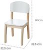 roba Kinderstuhl mit Lehne - Holz - Sitzhöhe 31,5 cm - Weiß lackiert Bild 3
