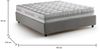 Dmora Doppelbett Alaksir, Bettkasten aus Stoff, Frontöffnung, inklusive Matratze 140x200 cm, 100 % Made in Italy, Grau Bild 3
