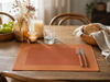 Platzdeckchen Tischset orange 2-8 Stück 32,5x45cm PVC Polyester abwaschbar Platzmatte Tischunterlage moderne Tischmatte für Küche und Esszimmer Bild 2