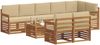vidaXL Sofagarnituren 9 pcs Natur und Beige Massivholz Akazie 3375038 Bild 3