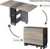 GarveeMore Esstisch Klappbarer mit 2 Ablagefächern,ausziehbarer,für kleine Räume, vielseitiger Klapptisch für Küche und Büro,Schreibtisch,Esszimmermöbel Bild 3