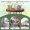 BlingBin Blumenhocker Pflanzenständer Holz, Blumenständer Rund Blumenhocker mit 3 Füßen (1 Stück, 1 St, 25,4 x 25,4 x 17,8 cm), für Verschiedene Topfgrößen Pflanzenregal Pflanzenhocker für Haus Bild 4