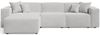 GRAINGOLD Ecksofa Arizona, Eckcouch für Wohnzimmer, Moderne Ecksofa, L-Form, Velour-Stoff, Grau, Links Bild 2