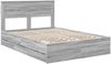 vidaXL Bettrahmen Graues Sonoma 150 x 200 cm Ingenieurs Holz 3409842 Bild 4