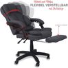 Trisens Bürostuhl mit gepolsterten Armlehnen und Kopfunterstützung, ergonomisch und höheverstellbar, Stoff Dunkelgrau, (95-105) x 70x65 cm Bild 4