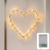 COZY HOME LED-Lichterkette Lichterketten Herz Lichterkranz LED Herz mit Stecker warmweiß Fenster Bild 2