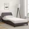 vidaXL Bett mit Matratze "Dover" Grau 100x200 cm Kunstleder 3208360 Bild 3
