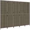vidaXL Paravent 5-tlg. Grau Poly Rattan 365350 Bild 4