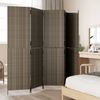 vidaXL Paravent 5-tlg. Grau Poly Rattan 365350 Bild 3