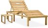 vidaXL Garten-Sonnenliege mit Tisch und Auflage Kiefer Imprägniert 3065869 Bild 2