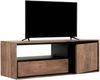 TV-Board Metropole Hängend, Teakholz Massiv, modern, natur, 115 cm, Metallgestell, montiert Bild 2