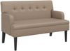 vidaXL Sitzbank mit Rückenlehne Cappuccino 112x65,5x75 cm Kunstleder 372152 Bild 2