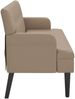 vidaXL Sitzbank mit Rückenlehne Cappuccino 112x65,5x75 cm Kunstleder 372152 Bild 4