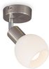 B.K.Licht Wandleuchte LED Deckenleuchte 1-flammig Glasschirm schwenkbar silber-matt BKL1363, LED wechselbar, 3000K - Warmweiß Bild 5