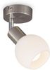 B.K.Licht Wandleuchte LED Deckenleuchte 1-flammig Glasschirm schwenkbar silber-matt BKL1363, LED wechselbar, 3000K - Warmweiß Bild 4