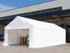 Stabiles Lagerzelt 4x8 m Unterstand mit Bodenrahmen und Dachverstärkung PVC Plane 800 N grau 100% wasserdicht Zelthalle Weidezelt Bild 2