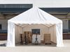 Stabiles Lagerzelt 4x8 m Unterstand mit Bodenrahmen und Dachverstärkung PVC Plane 800 N grau 100% wasserdicht Zelthalle Weidezelt Bild 3